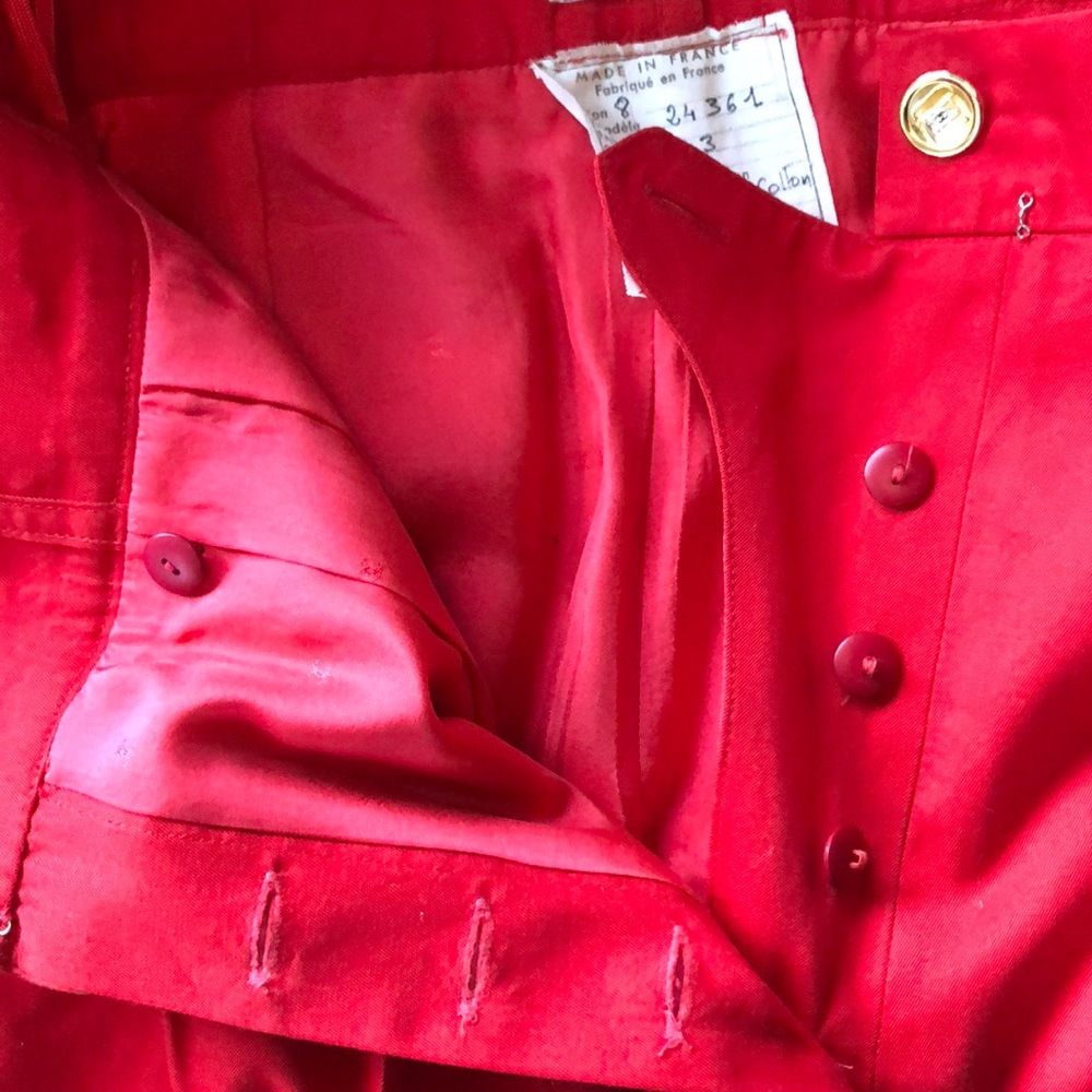Chanel 100% Cotton Slacks & 100% Silk Lining - Picture 7 of 8